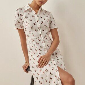 REFORMATION Cherry Midi Dress